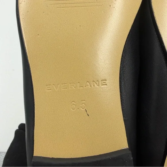 Everlane Black Leather The Day Mary Jane Flat in Size 6.5 - Picture 12 of 13